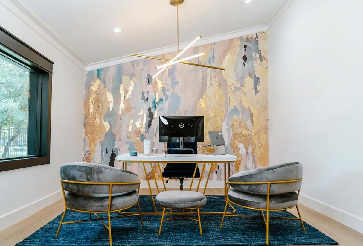 Modern wallpaper design installation